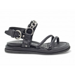 Flat sandals A.S.98 in black leather