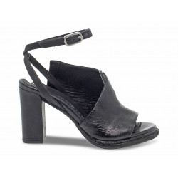 Heeled sandal A.S.98 ASIMMETRICO in black leather