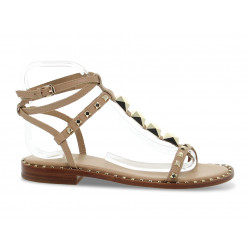 Flat sandals Ash PARTY SCHIAVA SKIN in meat leather