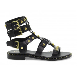 Flat sandals Ash GLADIATORE in black leather
