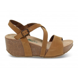 Wedge Bionatura in leather nubuck