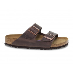 Flat sandals Birkenstock ARIZONA SOFT FOOTBED in habana leather