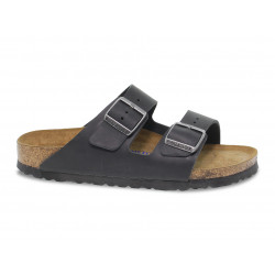 Flat sandals Birkenstock ARIZONA SOFT FOOTBED in black leather