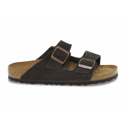 Sandal Birkenstock ARIZONA in brown suede leather