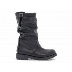 Boot Bikkembergs VINTAGE BIKER MEDIO EX-VIETTA in black leather