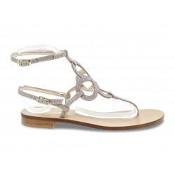 Flat sandals Capri POSITANO in gold glitter