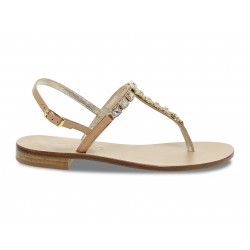 Flat sandals Capri POSITANO in meat laminate