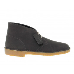 Low boot Clarks DESERT BOOT in grey suede leather