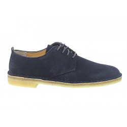 Lace-up shoes Clarks DESERT LONDON in blue suede leather