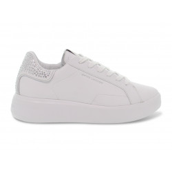 Sneakers Crime London LOW TOP LEVEL UP in white leather