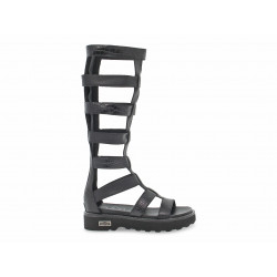 Flat sandals Cult SLAVE in black faux leather