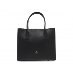 Handbag Cuoieria Fiorentina ALICE MEDIUM TOTE BAG SQUADRATA in black leather