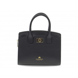 Handbag Cuoieria Fiorentina BELLA MICRO TOTE BAG in black saffiano