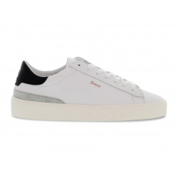 Sneakers D.A.T.E. SONICA CALF WHITE-BLACK in white leather