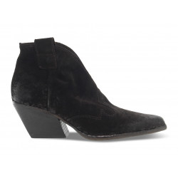 Ankle boot Elena Iachi MID WASH in brown velor