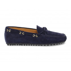 Loafer Fabi CAR SHOES in blue suede leather