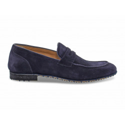 Loafer Guidi Calzature GUCCI DANDY in blue suede leather