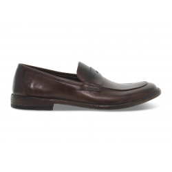 Loafer Guidi Calzature STILE INGLESE in brown leather