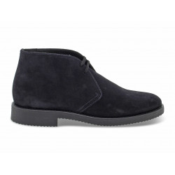 Low boot Guidi Calzature STILE INGLESE in blue suede leather