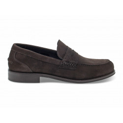 Loafer Guidi Calzature COLLEGE in brown suede leather