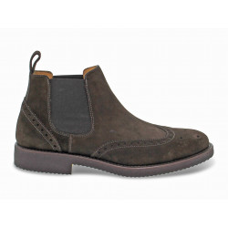 Low boot Guidi Calzature STILE INGLESE in brown suede leather