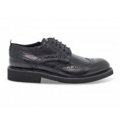 Flat shoe Guidi Calzature DERBY INGLESE in black leather