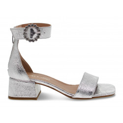 Flat sandals Janet And Janet in silver laminate