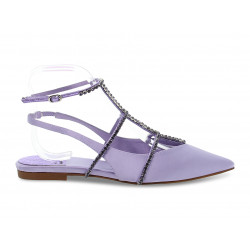 Pump Jeffrey Campbell CHANELL FLAT in lilac leather