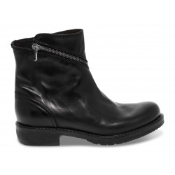 Low boot Jp David in black leather