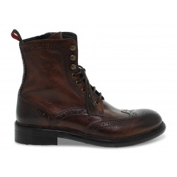 Low boot Jp David STILE INGLESE in leather leather