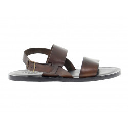 Sandal Leo Pucci in dark brown leather