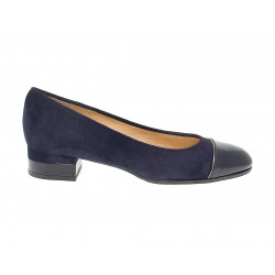 Pump Martina in blue suede leather