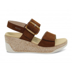 Wedge Mephisto GIULIA VELCALF in hazelnut suede leather