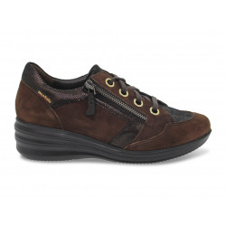 Flat shoe Mephisto SANAH MOBILS ERGONOMIC in brown suede leather