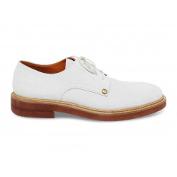 Lace-up shoes Cesare Paciotti 308 Madison NYC in white suede leather