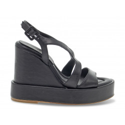 Wedge Paloma Barcelò EIDER NAPA in black tassel