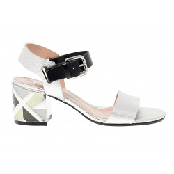 Heeled sandal Pollini in leather