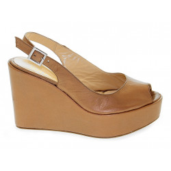 Wedge San Crispino in leather