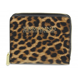 Wallet Ermanno Scervino SMALL ZIP WALLET MAVIS in leopard print faux leather