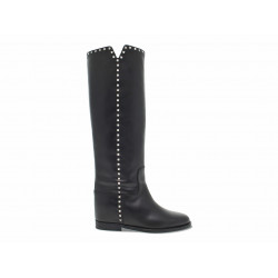 Boot Via Roma 15 ZEPPA INTERNA SPACCO PROFILO MICROBORCHIE in black leather