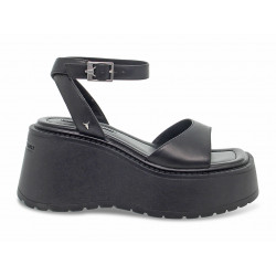 Wedge Windsor Smith CRYBABY BLACK LEATHER in black leather