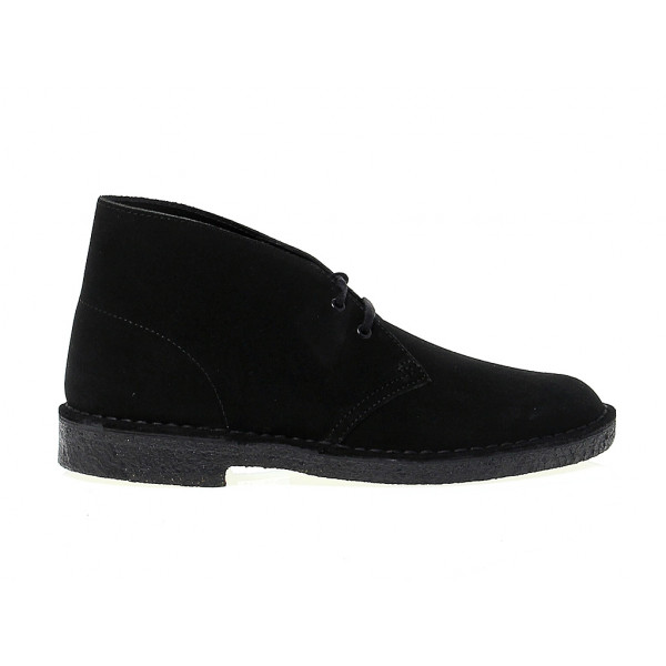 Low boot Clarks DESERT BOOT in black suede leather