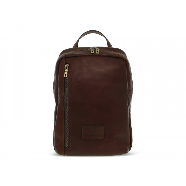 Backpack Cuoieria Fiorentina WARM AND COLOUR ZIP VERTICALE in leather leather