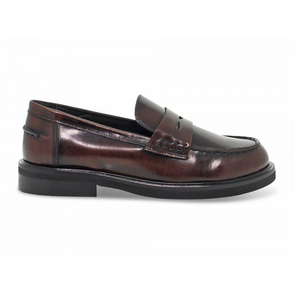 Flat shoe Poesie Veneziane STILE INGLESE COLLEGE in cognac brushed