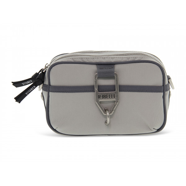 Shoulder bag Rebelle DORIS CAMERA S NEON ECO NYLON in light grey fabric