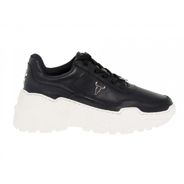 Sneakers Windsor Smith CARTE BRAVE BLACK WHITE in black leather