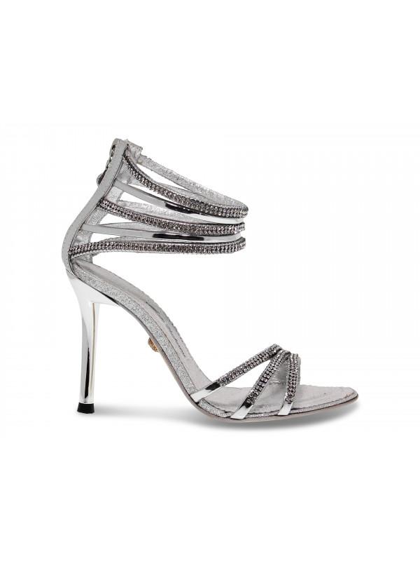 Heeled sandal Alberto Venturini GIOIELLO in silver crystal