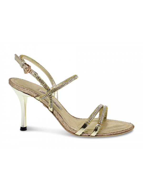 Heeled sandal Alberto Venturini GIOIELLO in gold crystal