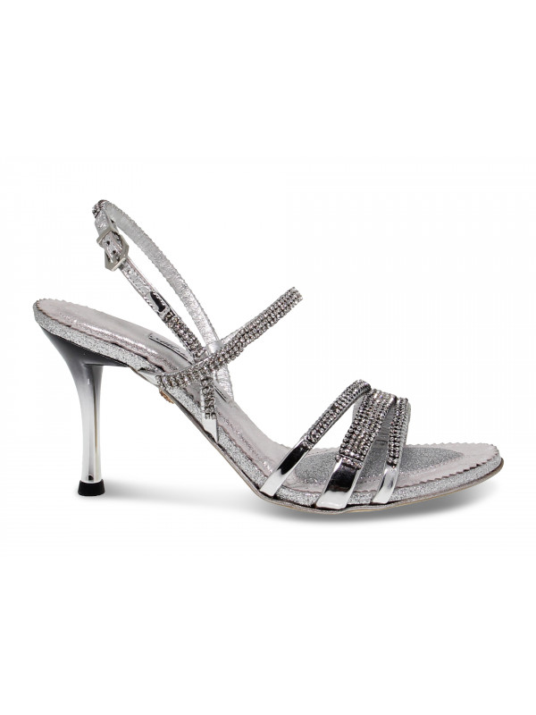 Heeled sandal Alberto Venturini GIOIELLO in silver crystal