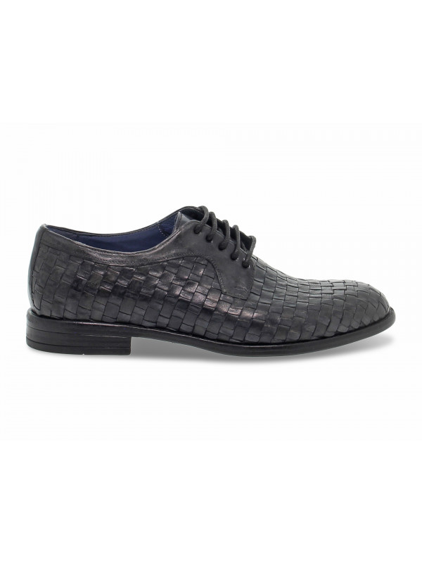 Lace-up shoes Brecos STILE INGLESE INTRECCIATO 5 BUCHI in blue leather